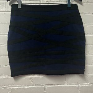 ⏰LAST CHANCE ⏰ Express Blue and Black Mini Pencil Skirt
